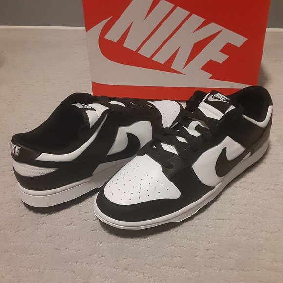 SIZE 12 - Nike Dunk Low Retro White Black Panda - DD1391-100 - AUTHENTIC NEW! - Picture 4 of 9